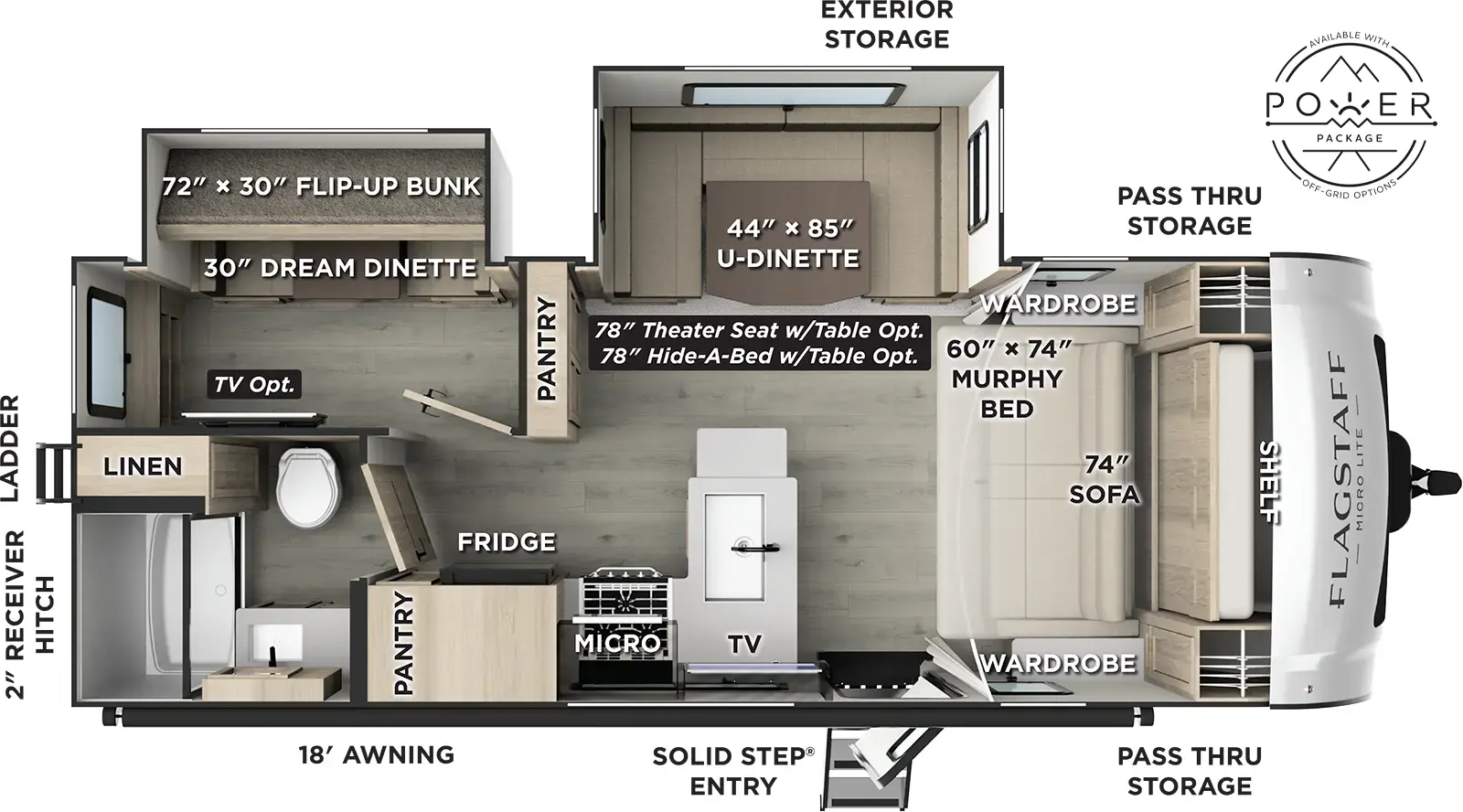Flagstaff Micro Lite 25FBH Floorplan